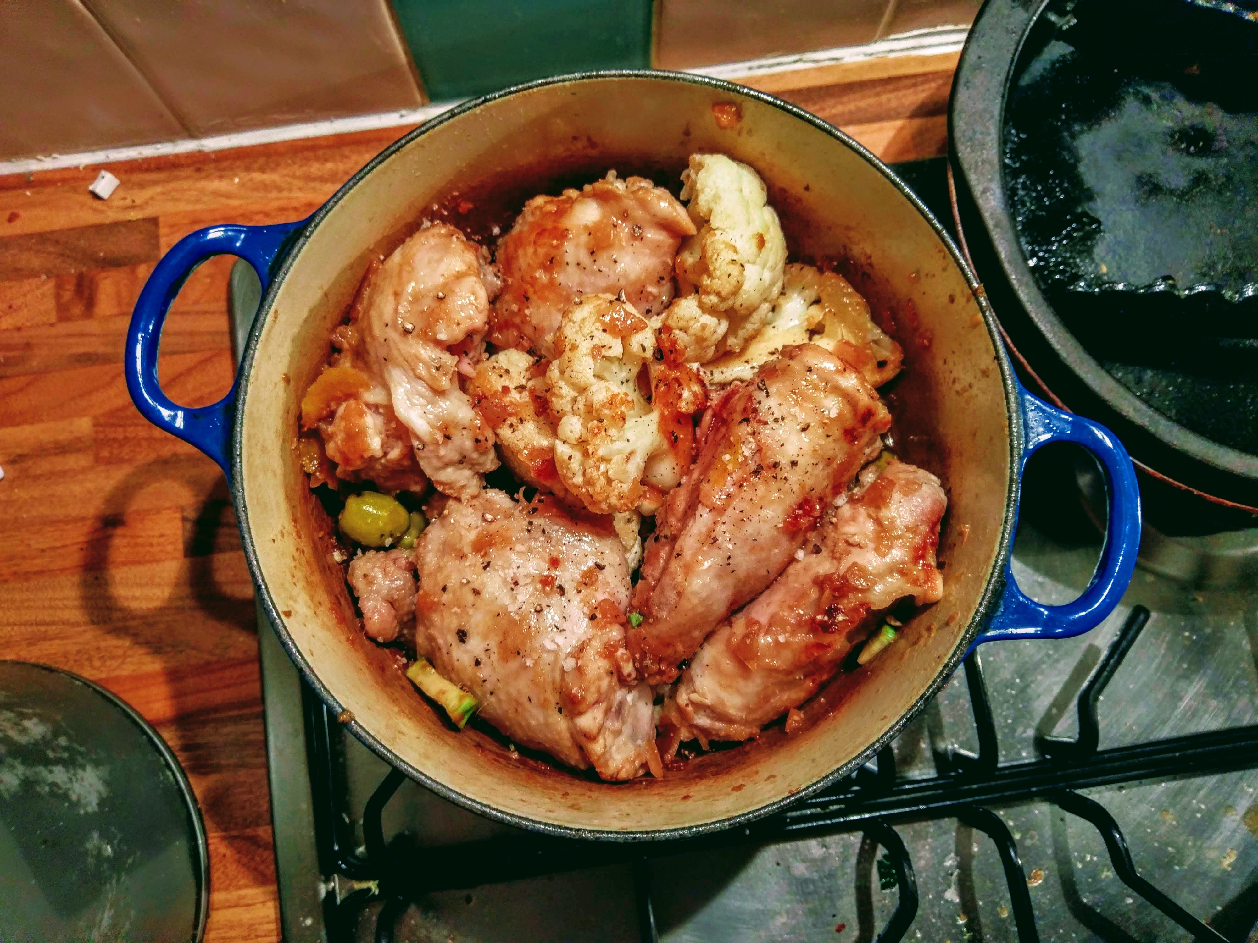 garlic-chutney-chicken-browning